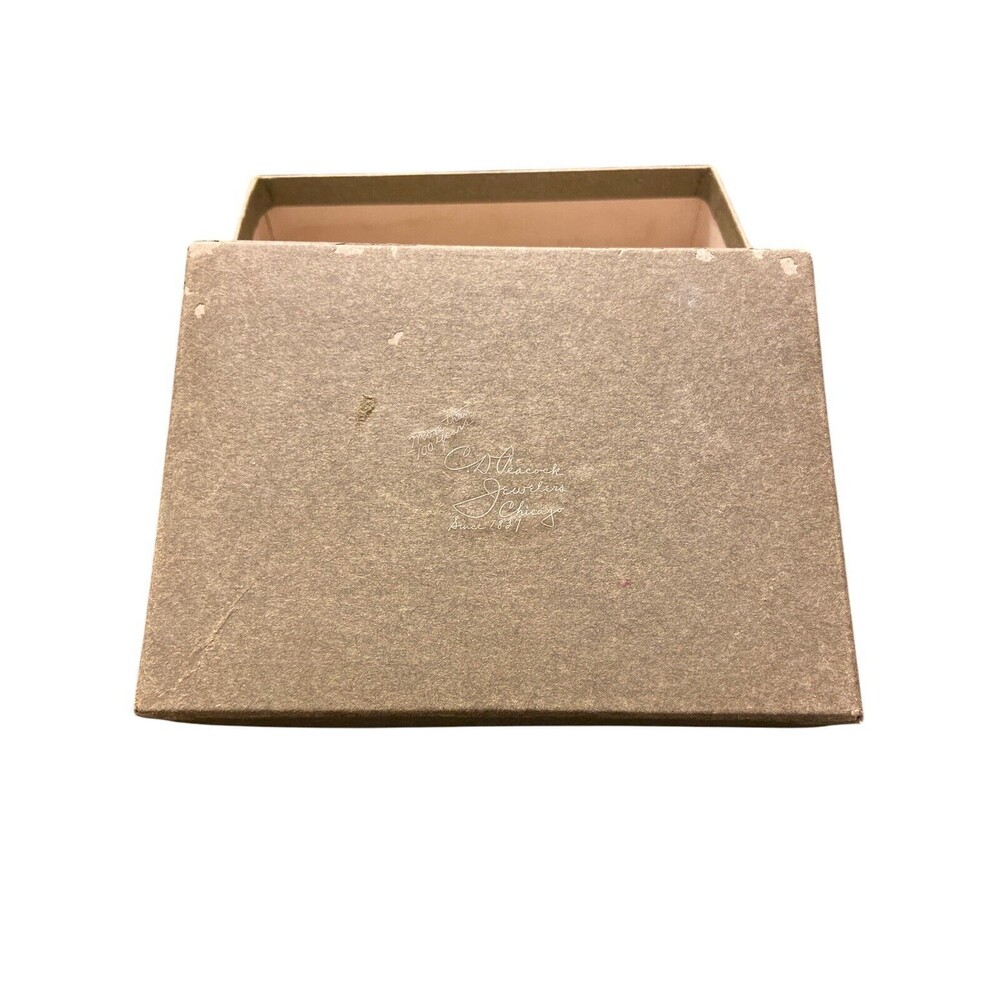 Vintage CD Peacock Chicago Jewelers Small Jewelry Presentation‎ Box